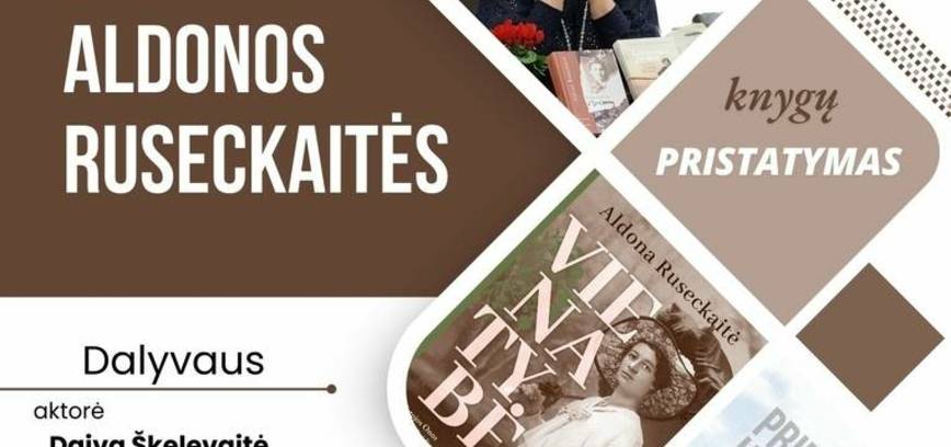 Rašytojos Aldonos Ruseckaitės knygų „Vienatybė“ ir „Prie horizonto atsigręžk“ pristatymas