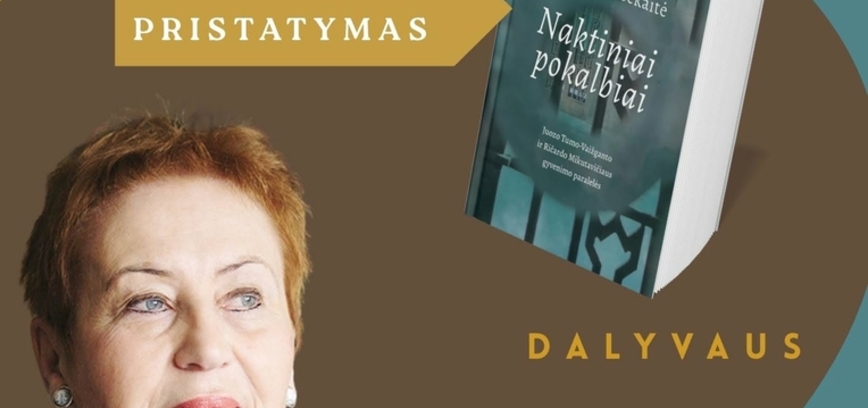 Aldonos Ruseckaitės knygos „Naktiniai pokalbiai. Juozo Tumo-Vaižganto ir Ričardo Mikutavičiaus gyvenimo paralelės“ pristatymas