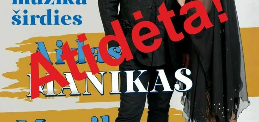 Atidėta! Atlikėjų Aido Maniko ir Monikos Katunskytės koncertas „Mus sujungė muzika širdies“
