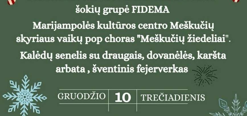 Balbieriškis eldership Christmas tree lighting ceremony