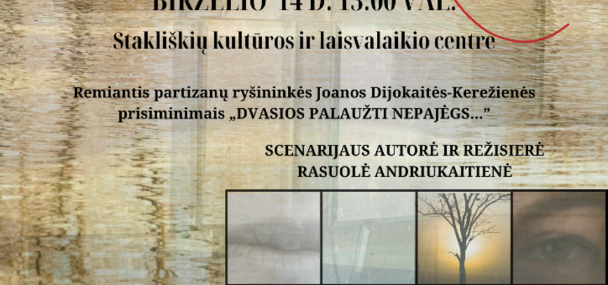 Renginys, skirtas Gedulo ir vilties dienai. Spektaklis „Dvi moterys“