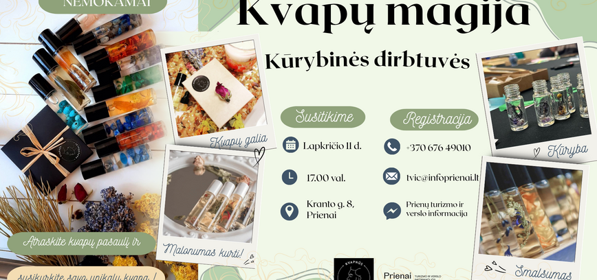 Kūrybinės dirbtuvės „Kvapų magija“