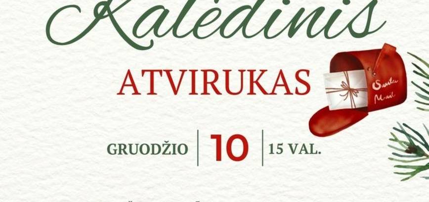 Kūrybinės dirbtuvės „Kalėdinis atvirukas“