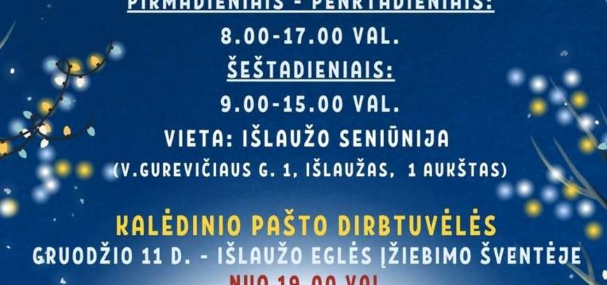Kalėdinis paštas Išlauže