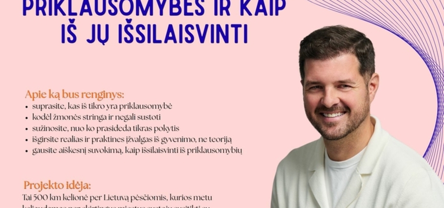 Renginys „Kelias į laisvę: atviras susitikimas apie priklausomybes ir kaip iš jų išsilaisvinti“