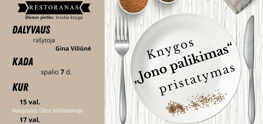 Knygos „Jono palikimas“ pristatymas
