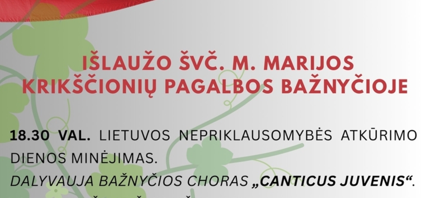 Commemoration of the Restoration of Lithuanian Independence Day in Išlausė