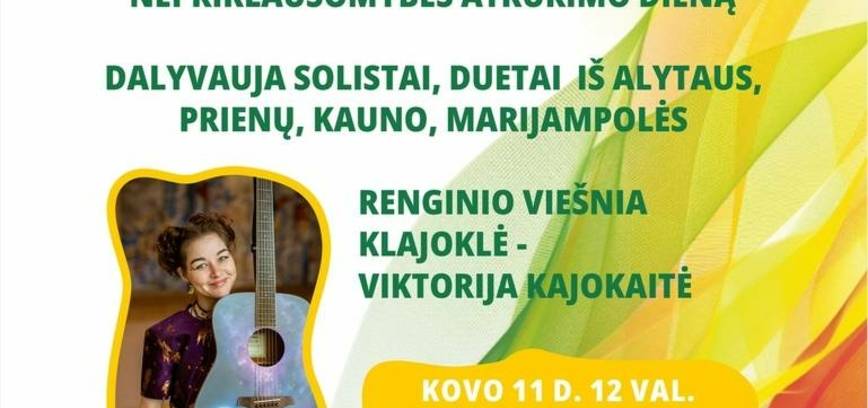 Фестиваль вокальной музыки «Спой песню — проживи жизнь», посвященный Дню восстановления независимости Литвы.