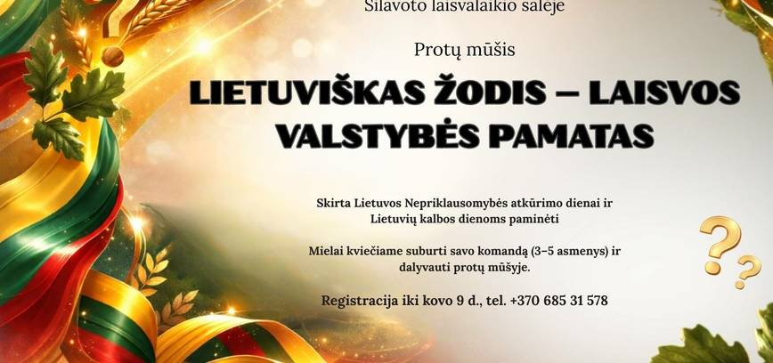 Битва умов «Литовское слово — основа свободного государства»