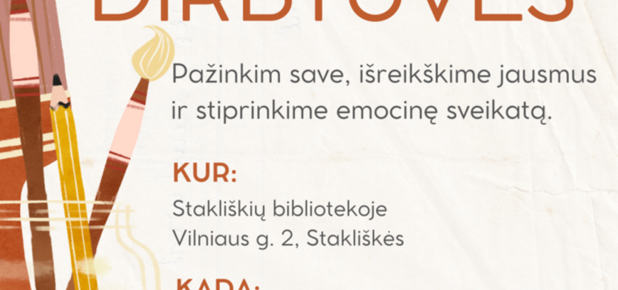Creative workshops. Let's get to know ourselves, express our feelings and strengthen our emotional health.