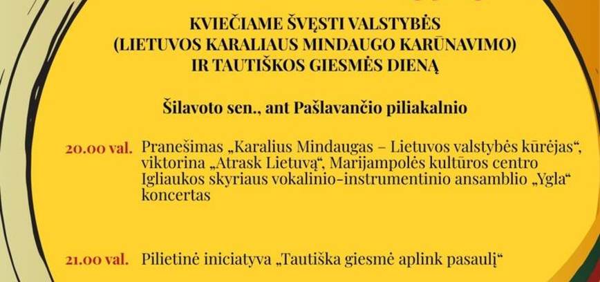 „Tautiškos giesmės“ giedojimas ant Pašlavančio piliakalnio