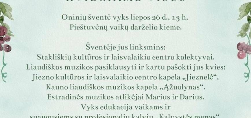 Oninių šventė Pieštuvėnuose