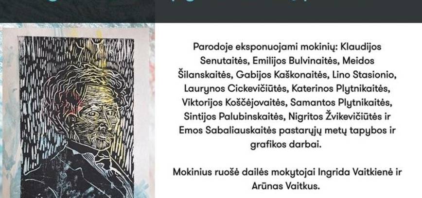 Alytaus r. meno ir sporto mokyklos dailės skyriaus mokinių grafikos ir tapybos darbų parodos atidarymas