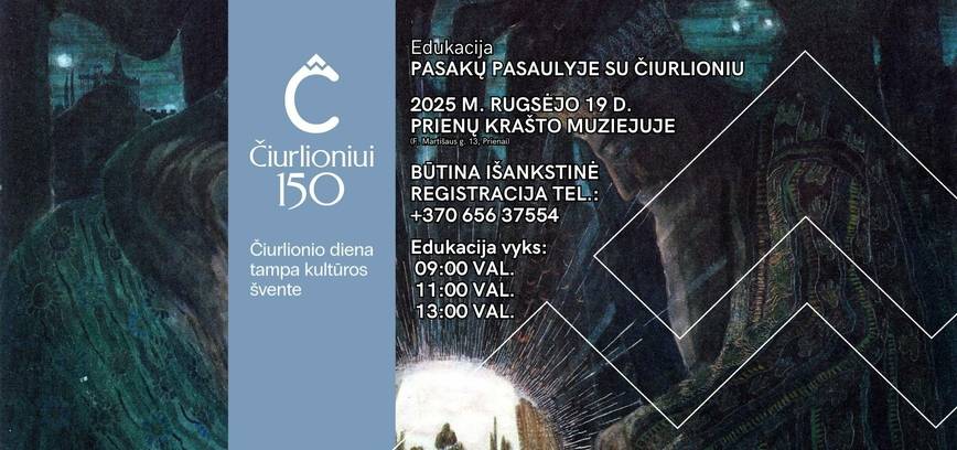 Nemokama edukacija „Pasakų pasaulyje su Čiurlioniu“