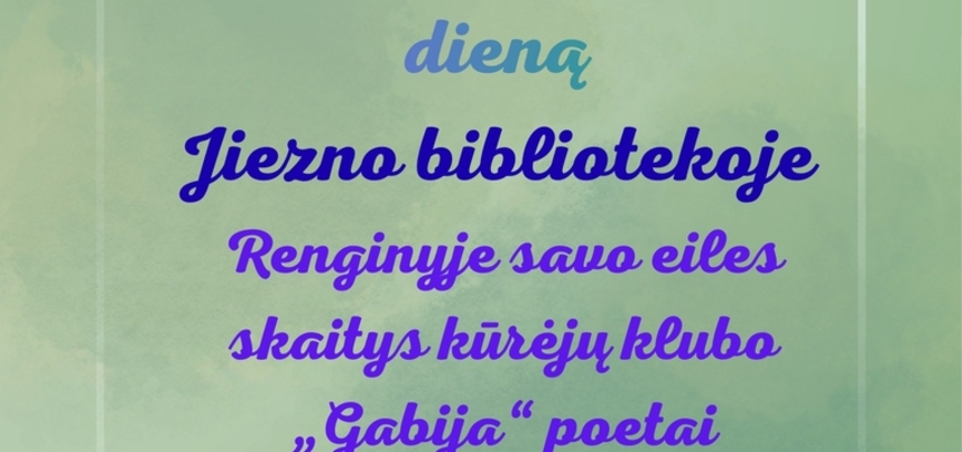 Renginys, skirtas Pasaulinei poezijos dienai