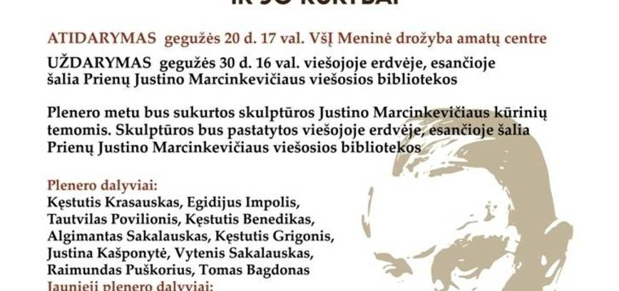 Medžio drožėjų plenero, skirto Justino Marcinkevičiui ir jo kūrybai, atidarymas