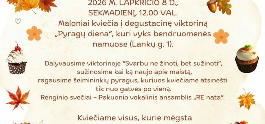 Renginys „Pyragų diena“