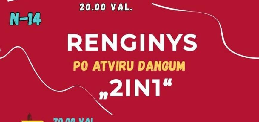 Renginys jaunimui „2 in 1“ po atviru dangumi