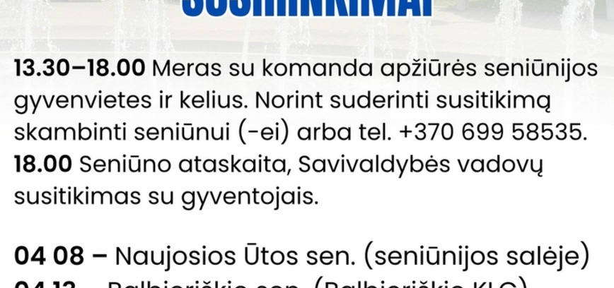 Prienų rajono seniūnijų ataskaitiniai susirinkimai