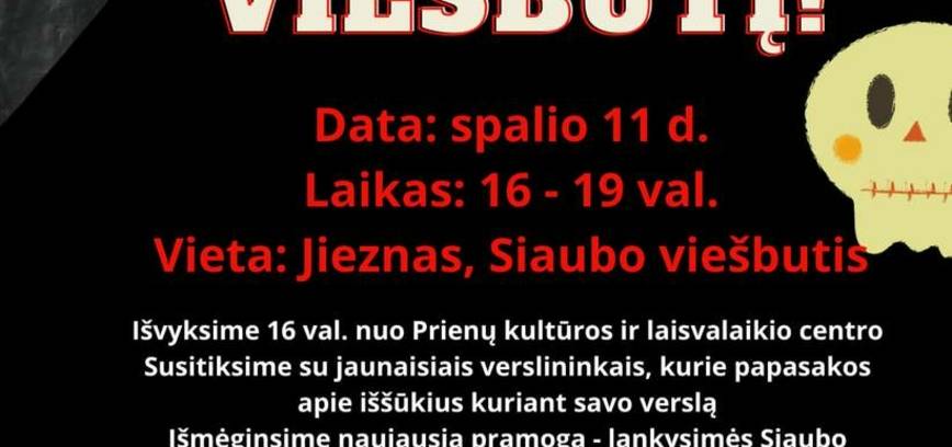 Jaunimo erdvė „Prienas“ kviečia jaunimą į Siaubo viešbutį