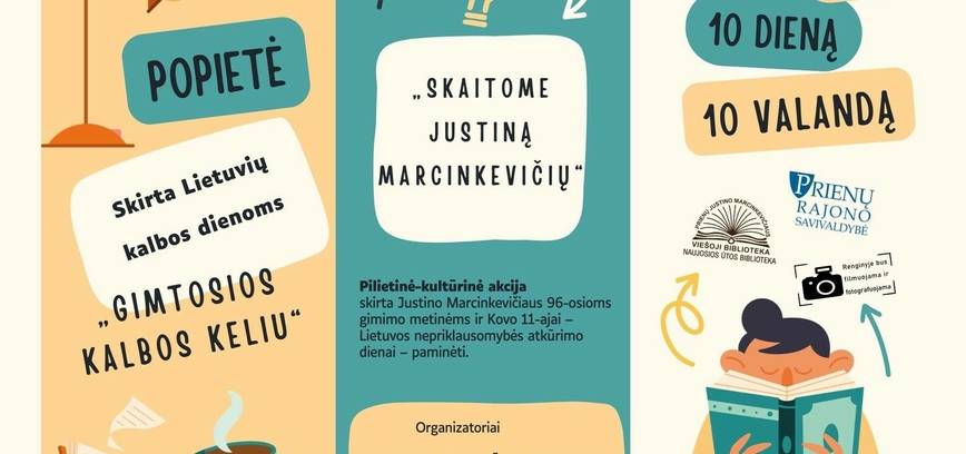 Гражданско-культурная акция «Читаем Юстинаса Марцинкявичюса» в Науйой Уте