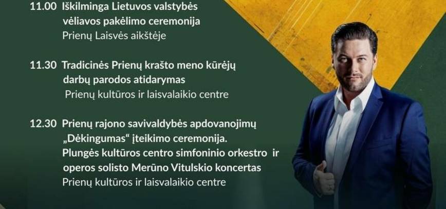 Lietuvos valstybės atkūrimo dienos minėjimas Prienuose