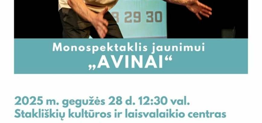 NO SHOES teatro monospektaklis jaunimui „Avinai“