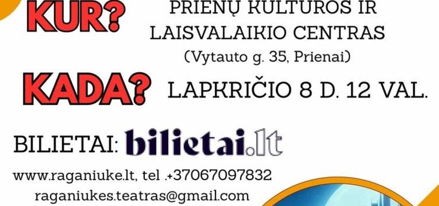 Raganiukės teatro muzikinis spektaklis vaikams „Pelenė“