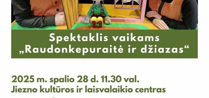 Panevėžio lėlių vežimo teatro spektaklis „Raudonkepuraitė ir džiazas“