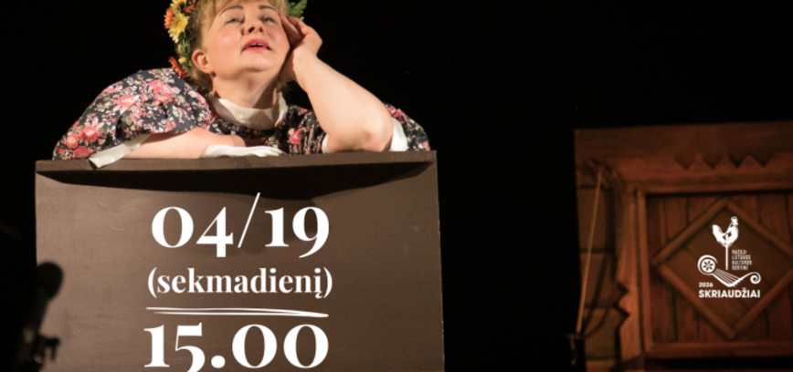 Jurbarko kultūros centro Skirsnemunės skyriaus teatro „Pakeleivis“ spektaklis „Žaldokynė“ 