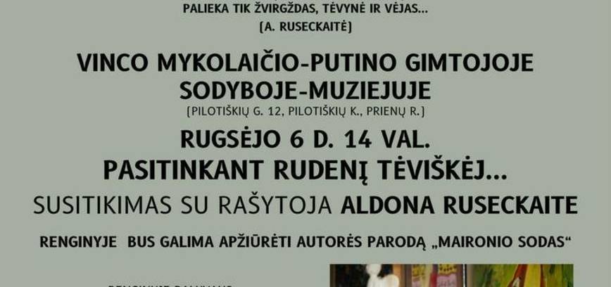 Ppopietė „Pasitinkant rudenį tėviškėj…“
