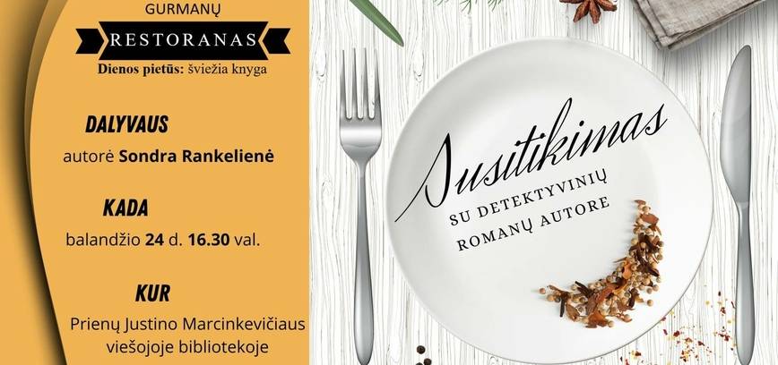 Susitikimas su detektyvinių romanų autore Sondra Rankeliene