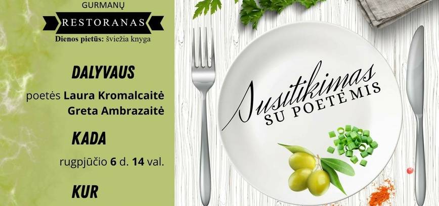 Susitikimas su poetėmis Laura Kromalcaite ir Greta Ambrazaite