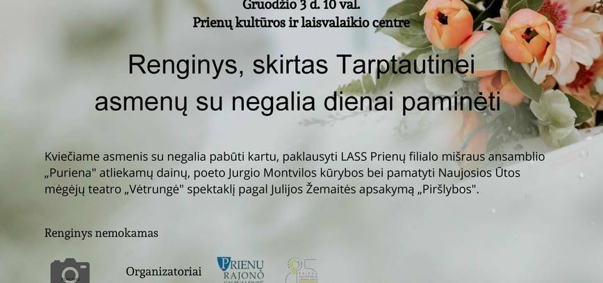 Renginys, skirtas Tarptautinei asmenų su negalia dienai paminėti