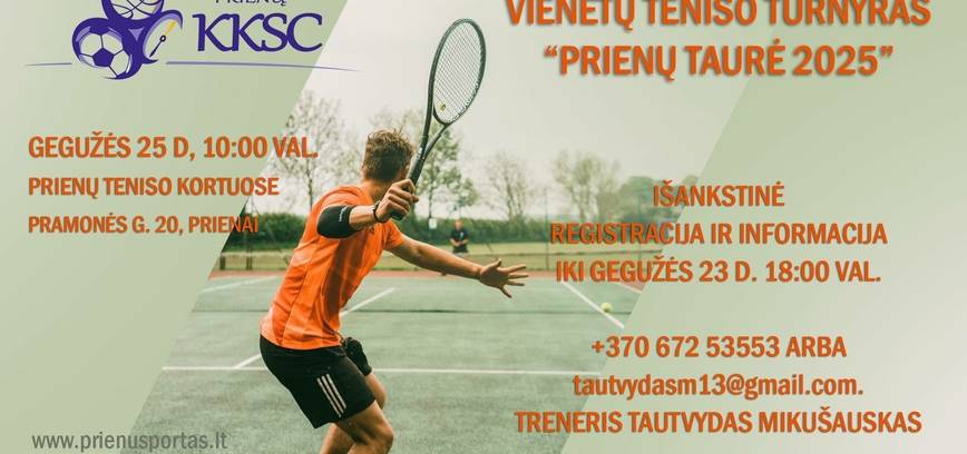 Vienetų teniso turnyras „Prienų taurė 2025“