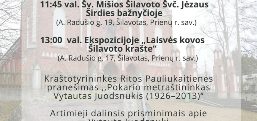 Renginys, skirtas Lietuvos laisvės kovų įamžintojo Vytauto Juodsnukio 100-osioms gimimo metinėms paminėti