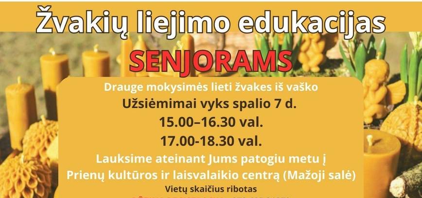 Žvakių liejimo edukacijos senjorams
