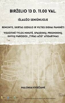 Renginys skirtas Gedulo ir vilties dienai