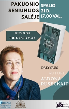 Aldonos Ruseckaitės knygos „Naktiniai pokalbiai. Juozo Tumo-Vaižganto ir Ričardo Mikutavičiaus gyvenimo paralelės“ pristatymas