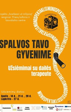 „Spalvos tavo gyvenime“ – užsiėmimai su dailės terapeute