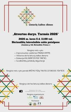 Lietuvių kalbos dienoms skirtas renginys „Atvertos durys. Tarmės 2026“