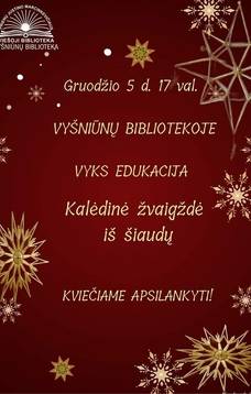 Education "Christmas star made of straw"