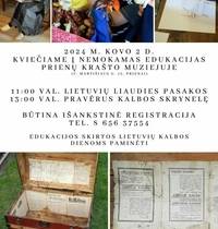 Edukacijos, skirtos Lietuvių kalbos dienoms paminėti