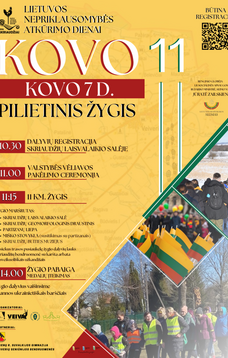 11 km pilietinis žygis, skirtas Lietuvos nepriklausomybės atkūrimo dienai