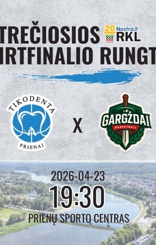 RKL A diviziono krepšinio varžybos: Prienų „Tikodenta“ – „Gargždų SC“