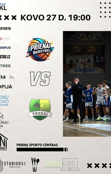 Баскетбольный матч дивизиона B РКЛ: «Приену СК-Пауреста» – КК «Тракай-Траку СК»