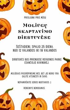Moliūgų skaptavimo dirbtuvės