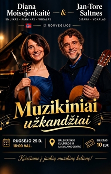Smuiko, pianino, vokalo ir gitaros programa „Muzikiniai užkandžiai“