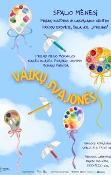 Prienų meno mokyklos dailės klasės pradinio ugdymo mokinių darbų parodos „Vaikų svajonės“ atidarymas