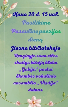 Renginys, skirtas Pasaulinei poezijos dienai